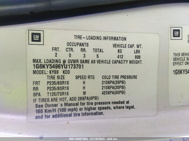 Cadillac Seville 2000 1G6KY5496YU173701 Image 10