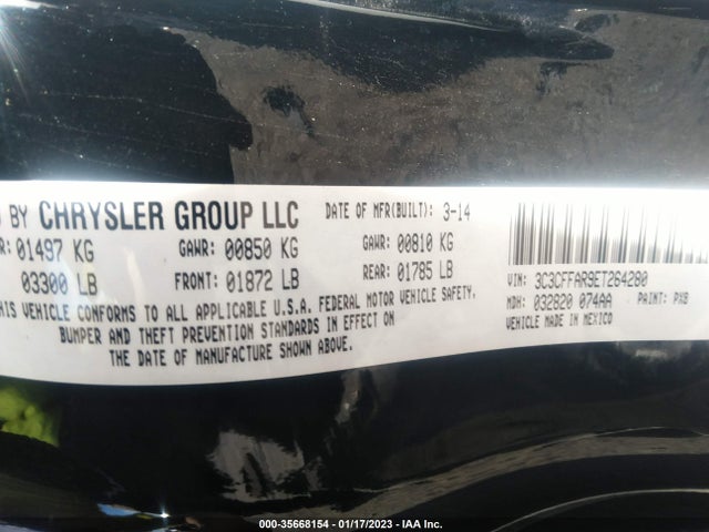 2014 Fiat 500, VIN: 3C3CFFAR9ET264280