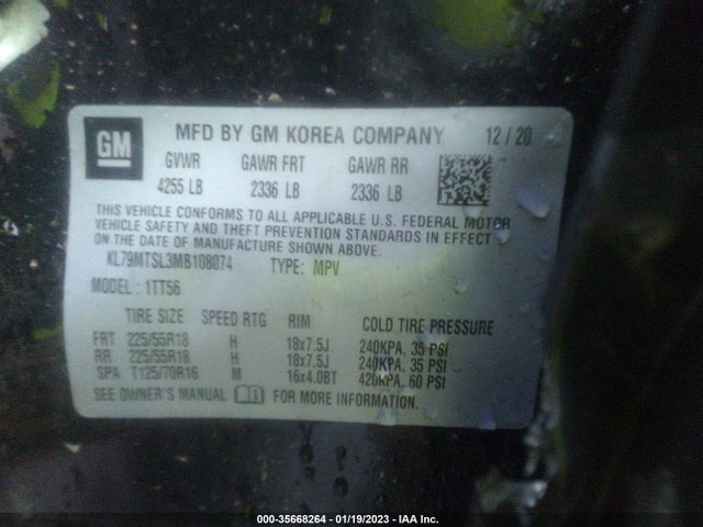 Chevrolet Trailblazer 2021 KL79MTSL3MB108074 Image 10