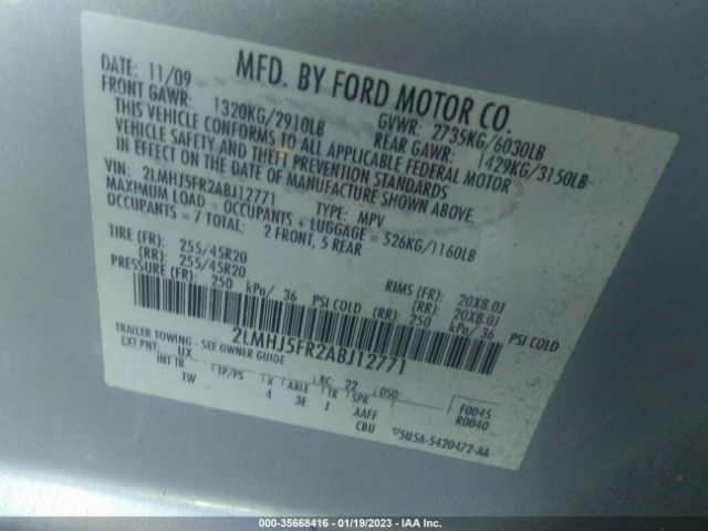 2LMHJ5FR2ABJ12771 Lincoln MKT