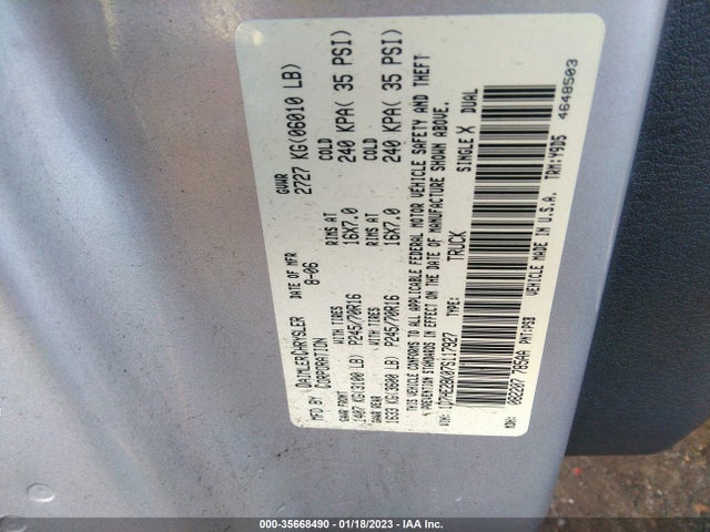 Dodge DAKOTA ST 2007 1D7HE28K07S117927 Image 10