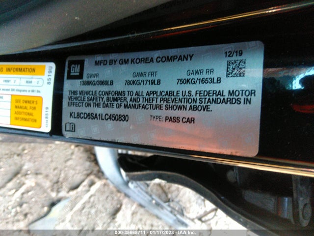 Chevrolet Spark Lt 2020 KL8CD6SA1LC450830 Image 9