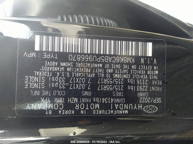 2023 Hyundai Kona, VIN: KM8K6CAB5PU966870