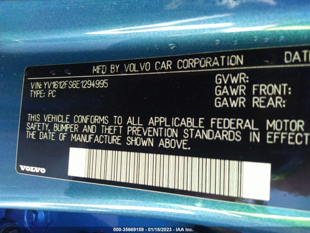 Volvo S60 T5 2014 YV1612FS6E1294995 Image 8
