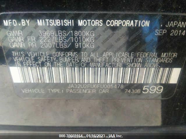 JA32U2FU6FU005478 Mitsubishi LANCER ES
