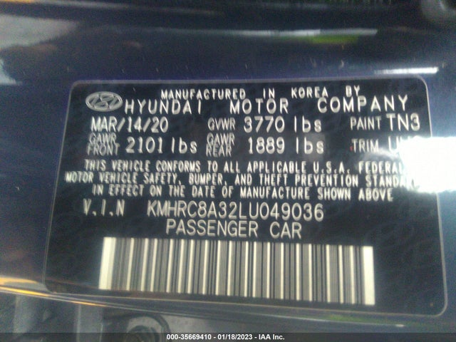2020 Hyundai Venue, VIN: KMHRC8A32LU049036