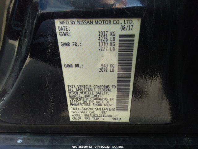 1N4AL3AP2HC940468 Nissan Altima 2.5 Sr