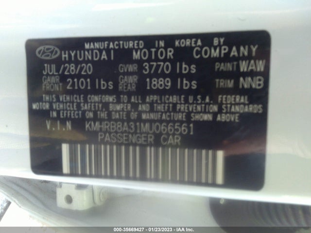 Hyundai Venue 2021 KMHRB8A31MU066561 Image 10