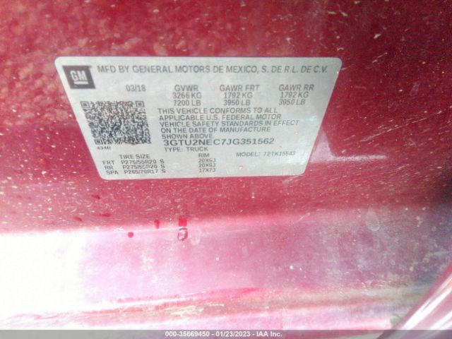 3GTU2NEC7JG351562 GMC SIERRA 1500