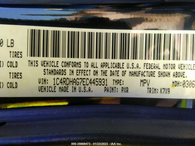 1C4RDHAG7EC445931 Dodge Durango Sxt