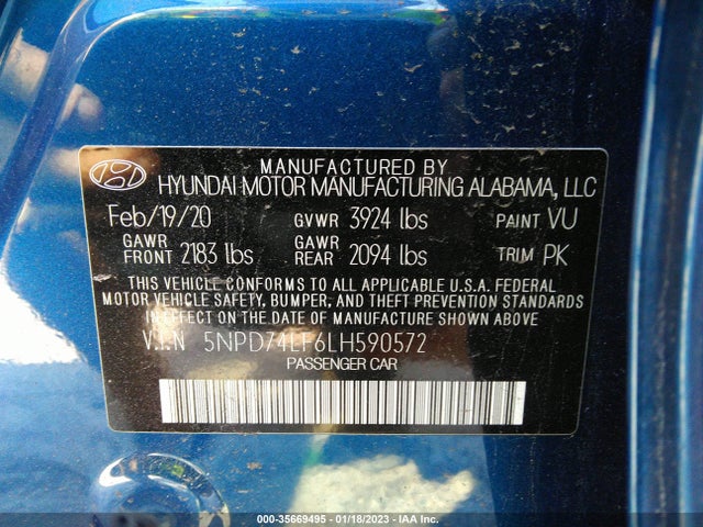 Hyundai ELANTRA SE 2020 5NPD74LF6LH590572 Image 10