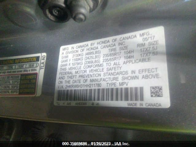 Honda CR-V LX 2017 2HKRW6H31HH211780 Image 9