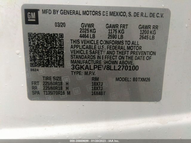 3GKALPEV8LL270100 GMC Terrain Slt