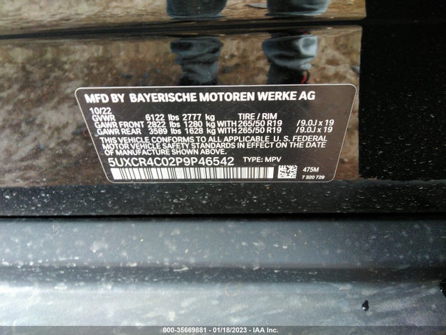 5UXCR4C02P9P46542 BMW X5 Sdrive40i