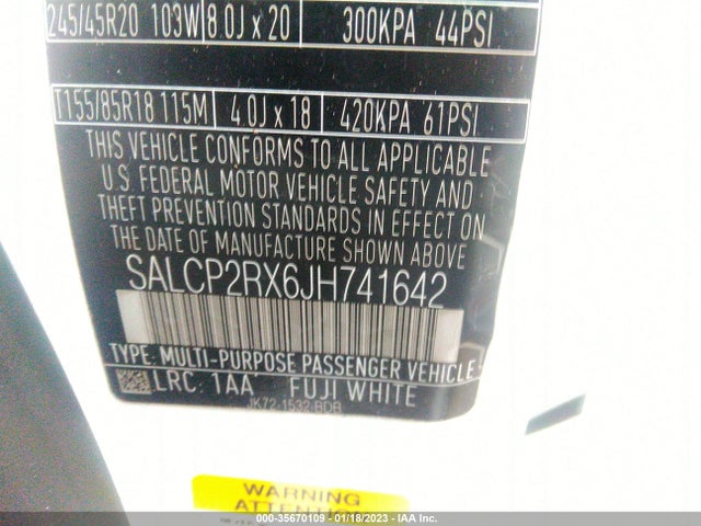 2018 Land Rover Discovery, VIN: SALCP2RX6JH741642