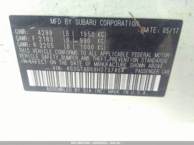 4S3GTAB68H3737454 Subaru Impreza Premium