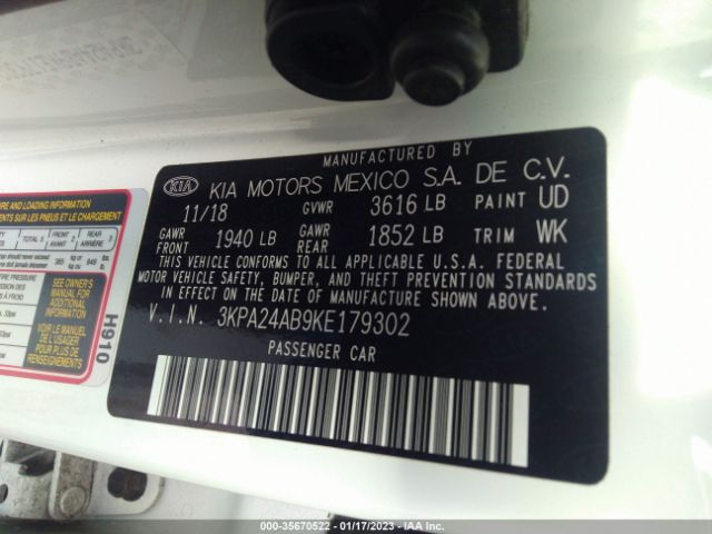 3KPA24AB9KE179302 KIA RIO S
