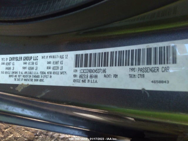 2013 DODGE AVENGER SE VIN: 1C3CDZABXDN537106