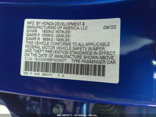 19UDE4H68PA006377 Acura Integra W/a-spec Tech Package