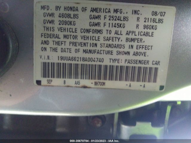 19UUA66218A004740 Acura TL