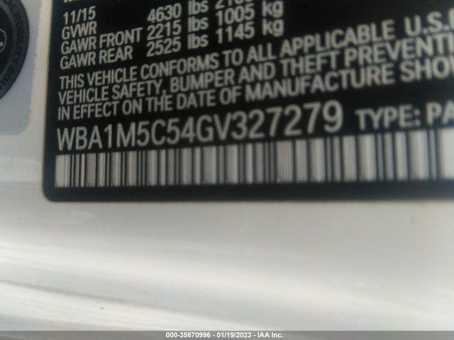 2016 BMW 2 Series, VIN: WBA1M5C54GV327279