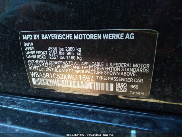 BMW 3 Series 330i 2019 WBA5R1C53KAK11597 Image 10