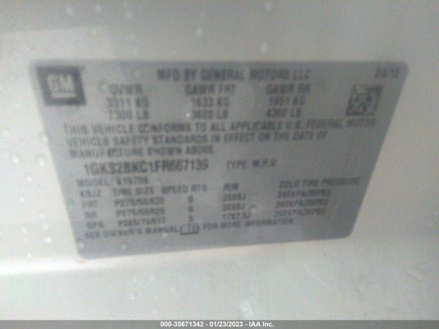 GMC YUKON SLT 2015 1GKS2BKC1FR667139 Image 10