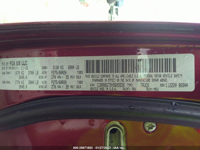 RAM 1500 Lone Star 2017 1C6RR6GT5HS605526 Image 11