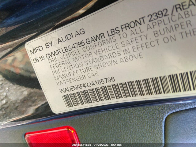 Audi A4 Premium Plus 2018 WAUENAF42JA185796 Image 9