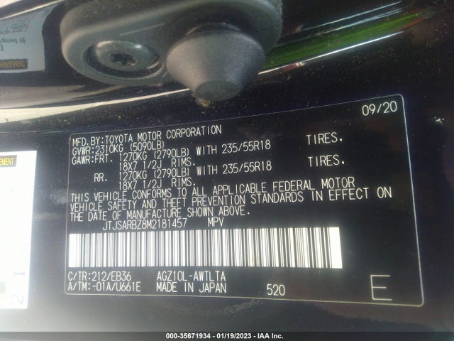 JTJSARBZ8M2181457 Lexus Nx Nx 300 F Sport