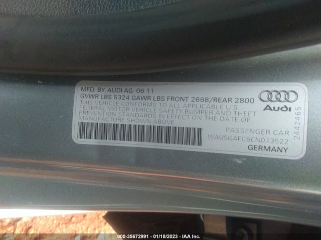 Audi A7 3.0 Premium Plus 2012 WAUSGAFC5CN013522 Image 10
