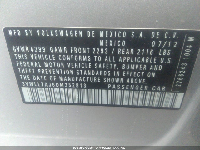 3VWLL7AJ6DM352813 Volkswagen Jetta Sedan Tdi W/premium/nav