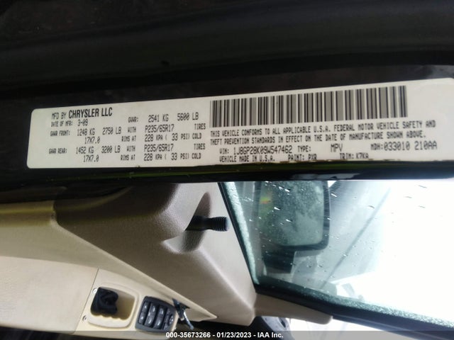 2009 JEEP LIBERTY ROCKY MOUNTAIN VIN: 1J8GP28K09W547462