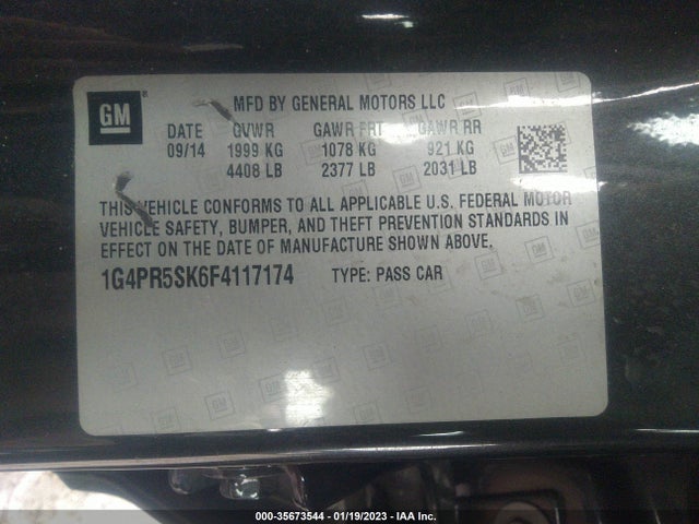 2015 Buick Verano, VIN: 1G4PR5SK6F4117174