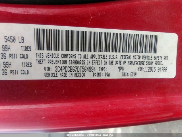 Dodge Journey Sxt 2013 3C4PDCBG7DT564994 Image 9