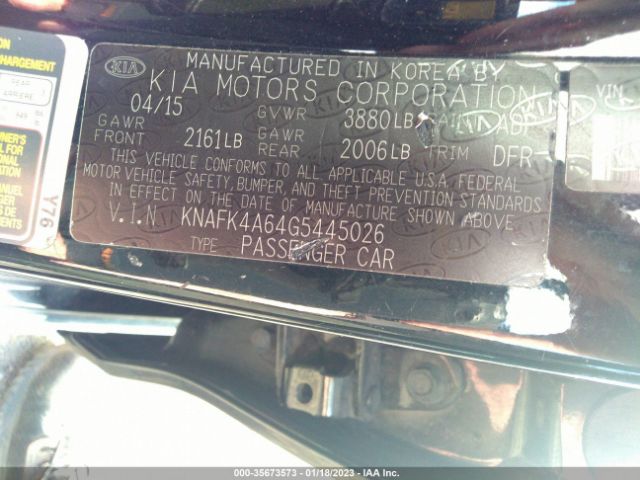 KNAFK4A64G5445026 KIA FORTE LX