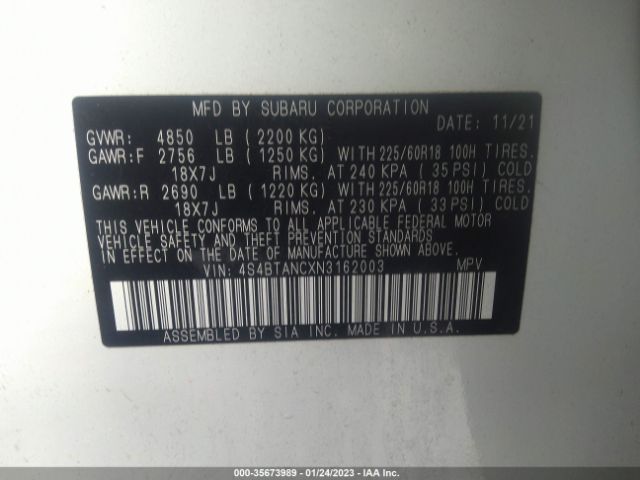 4S4BTANCXN3162003 Subaru Outback Limited