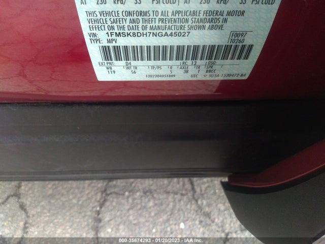 2022 Ford Explorer, VIN: 1FMSK8DH7NGA45027