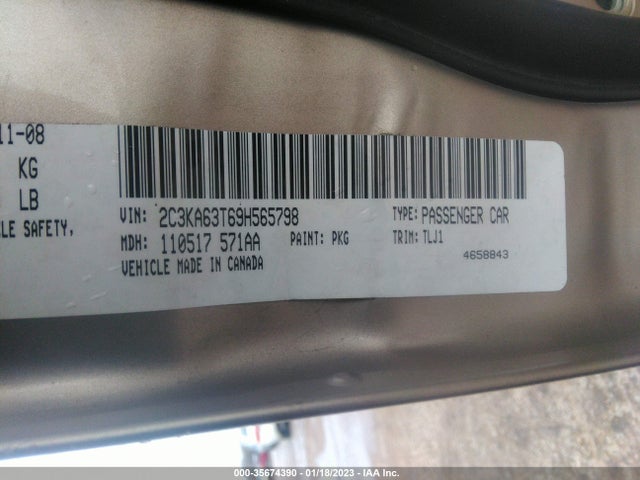 Chrysler 300 300c Hemi 2009 2C3KA63T69H565798 Image 10