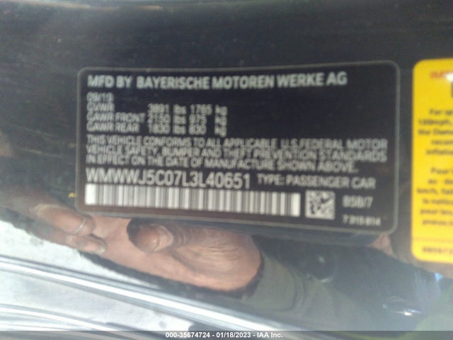 2020 Mini Cooper, VIN: WMWWJ5C07L3L40651