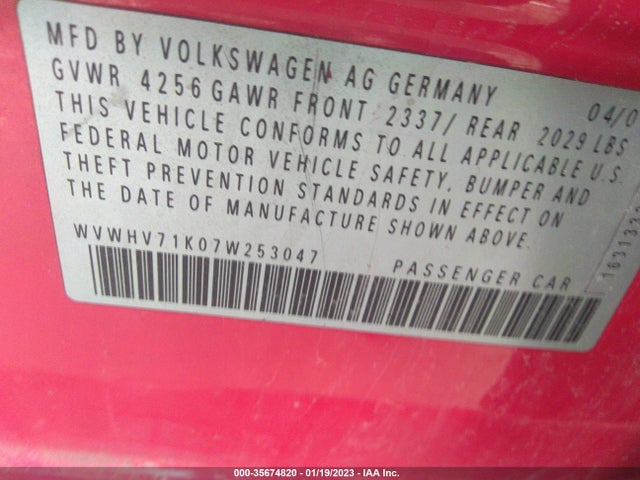 Volkswagen GTI 2007 WVWHV71K07W253047 Image 10