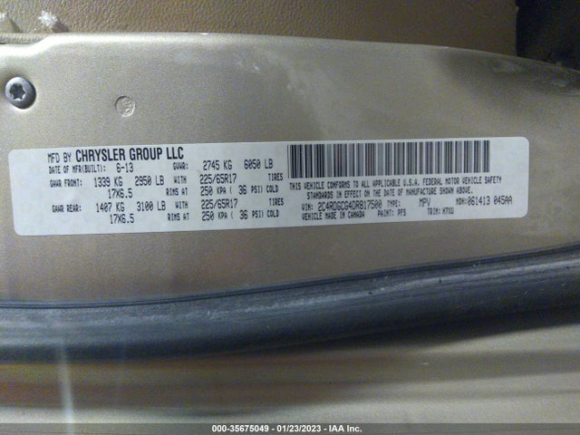 Dodge Grand Caravan Sxt 2013 2C4RDGCG4DR817500 Image 9