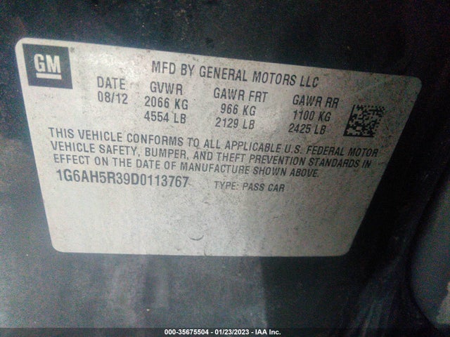 Cadillac ATS LUXURY 2013 1G6AH5R39D0113767 Image 11