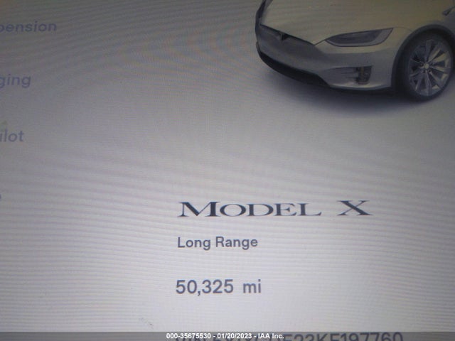 2019 Tesla Model X, VIN: 5YJXCDE23KF197760