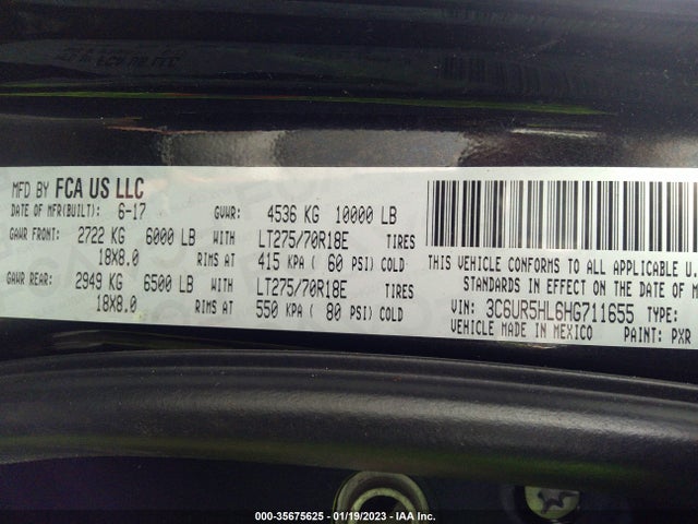 3C6UR5HL6HG711655 RAM 2500 Tradesman