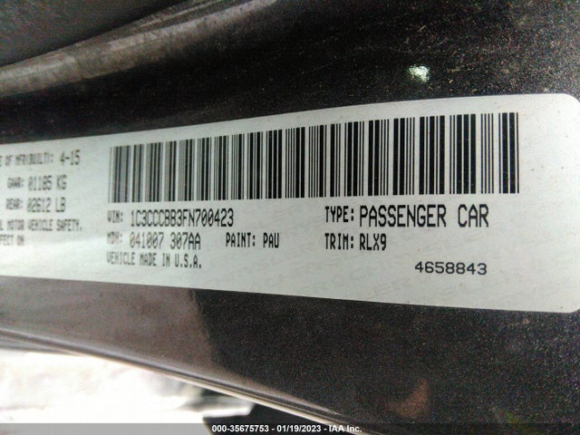Chrysler 200 S 2015 1C3CCCBB3FN700423 Image 9