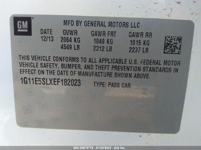 Chevrolet MALIBU LT 2014 1G11E5SLXEF182023 Image 10