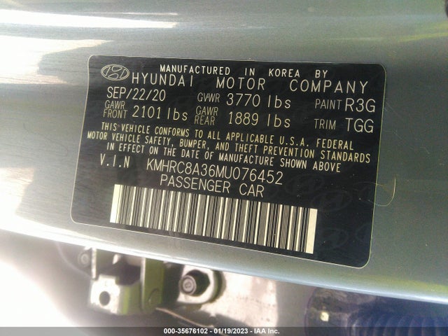 2021 Hyundai Venue, VIN: KMHRC8A36MU076452