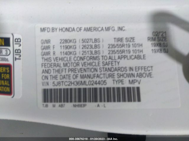 2021 ACURA RDX 5J8TC2H36ML024405 Photo 8