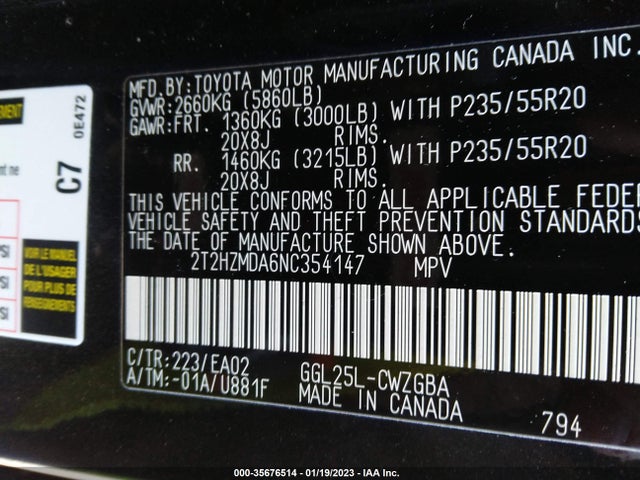 Lexus RX 2022 2T2HZMDA6NC354147 Image 9